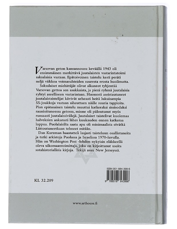 Varsovan geton kansannousu - Kurzman, Dan - Historiakirjat - 10105450928 - 1