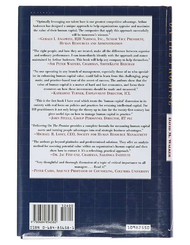 Delivering on the promise : how to attract, manage, and retain human capital - Friedman, Brian - Tietokirjat ja oppaat - 10105450947 - 1