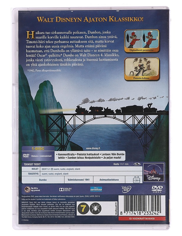 Walt Disney: Dumbo - DVD - DVD-elokuvat - 10105450992 - 1