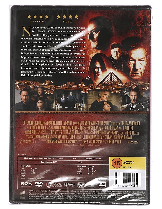 Da Vinci-koodi - DVD - DVD-elokuvat - 10105451033 - 1
