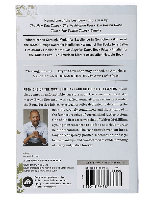 Just mercy : a story of justice and redemption - Bryan Stevenson - Elämäkerrat ja muistelmat - 10105451073 - 1