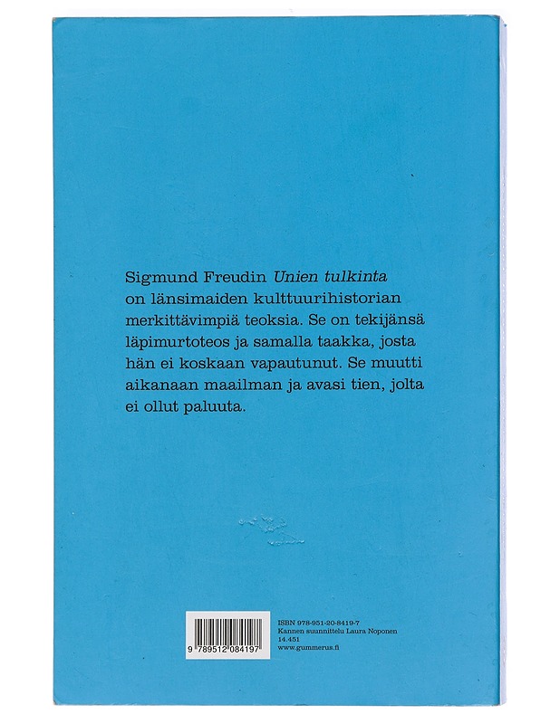Unien tulkinta - Freud, Sigmund - Tietokirjat ja oppaat - 10105451099 - 1