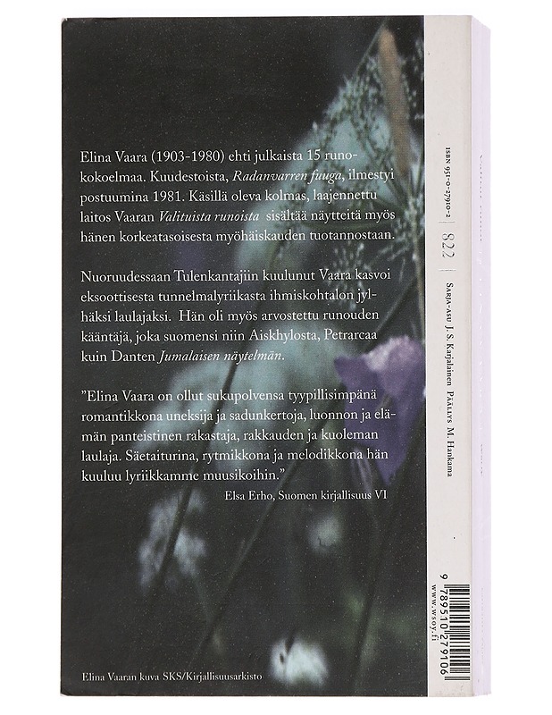 Valitut runot - Elina Vaara - Runot ja näytelmät - 10105451121 - 1