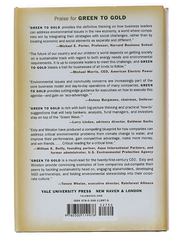  Green to Gold - Esty, Daniel C. - Tietokirjat ja oppaat - 10105451174 - 1