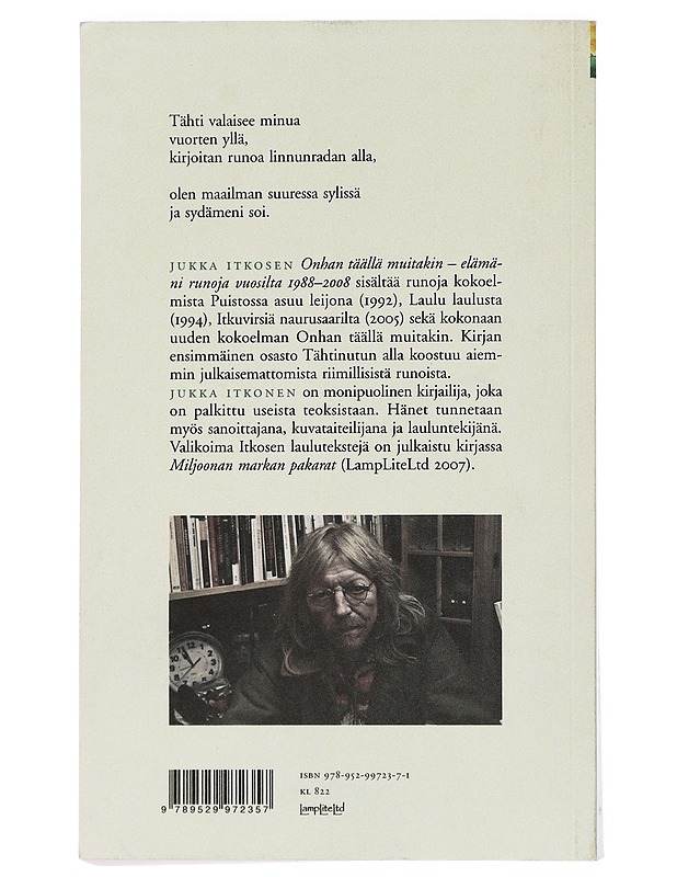 Miljoonan markan pakarat : laulutekstejä vuosilta 1973-2007 - Jukka Itkonen - Runot ja näytelmät - 10105451206 - 1