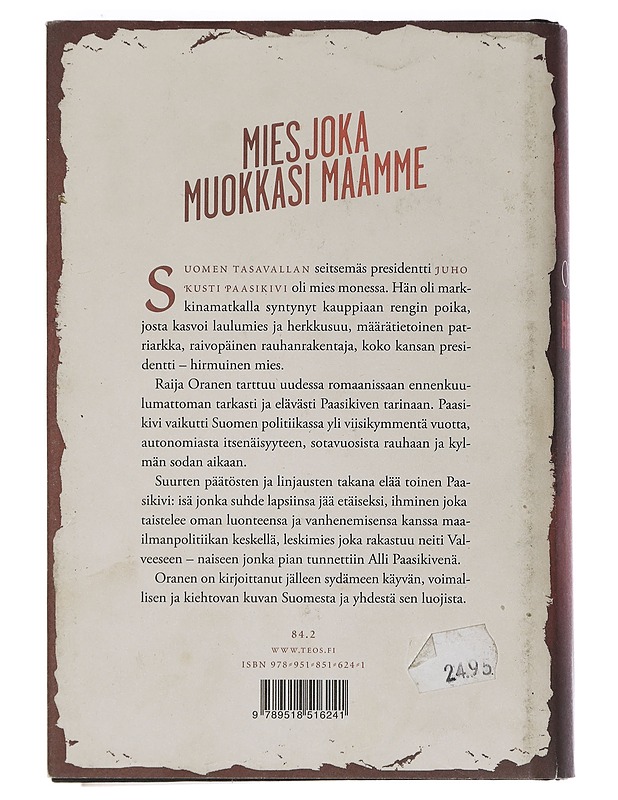 Hirmuinen mies - Raija Oranen - Historiakirjat - 10105451203 - 1