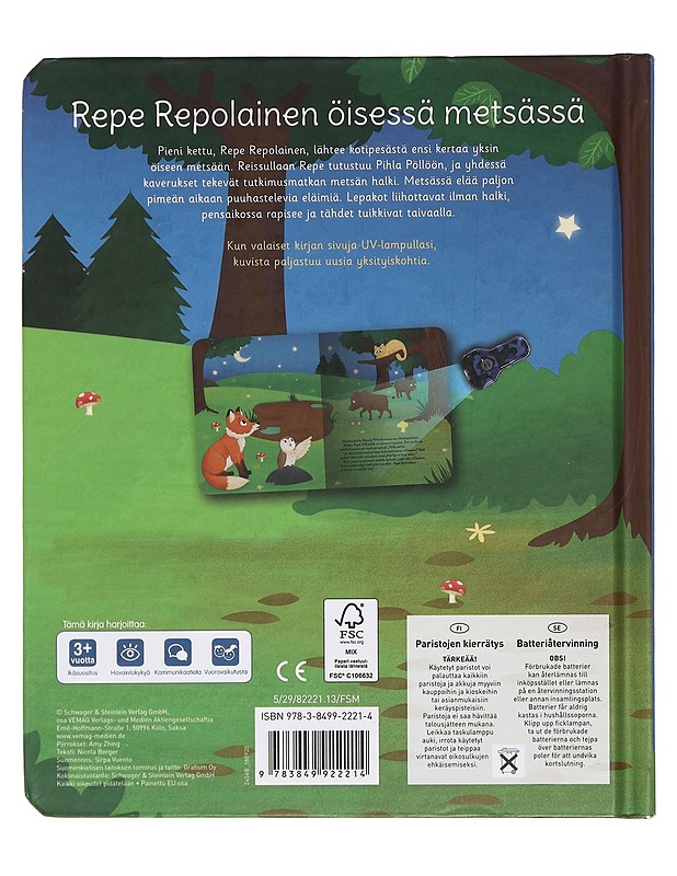 Repe Repolainen öisessä metsässä - Nicola Berger - Lastenkirjat - 10105451277 - 1