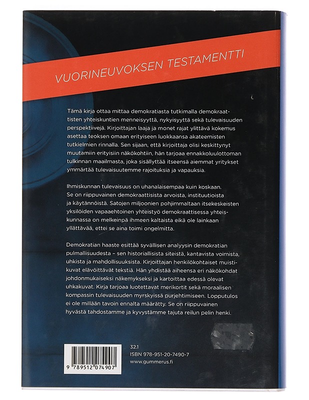 Demokratian haaste : maailmanlaajuisen plussummapelin toteuttaminen - Hertzen, Gustav von - Historiakirjat - 10105451285 - 1
