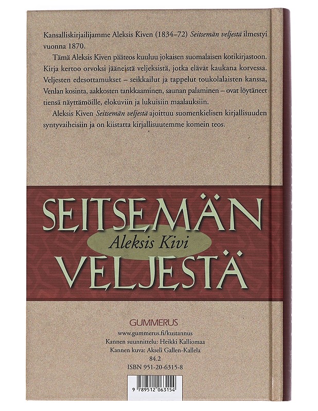 Seitsemän veljestä - Kivi, Aleksis - Romaanit ja novellit - 10105451318 - 1