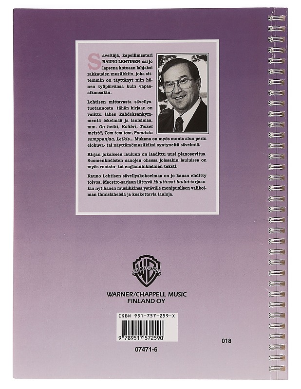 Muuttuvat laulut - Lehtinen, Rauno - Musiikki- ja elokuvakirjat - 10105451378 - 1