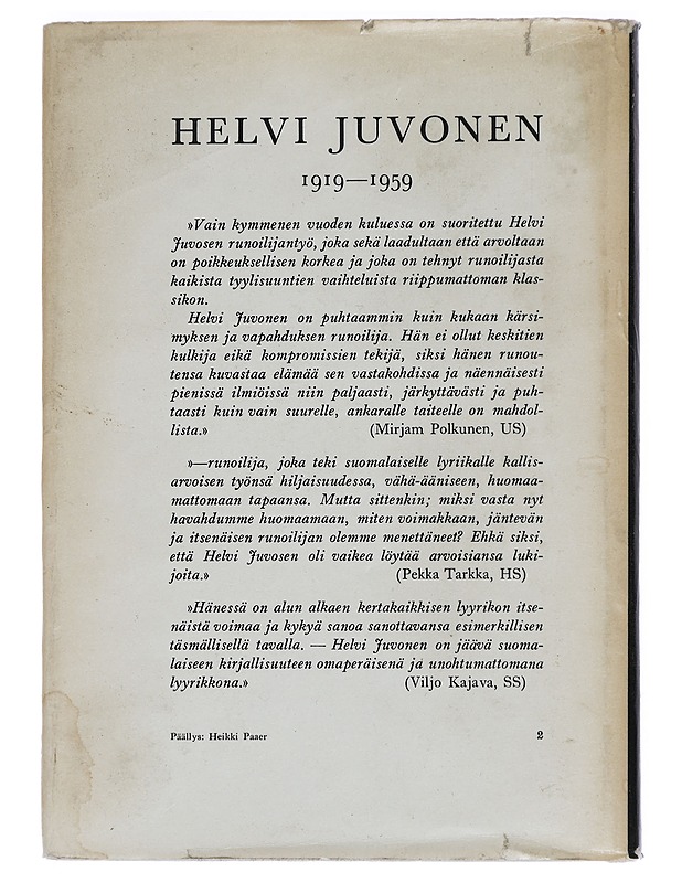 Sanan tuoja - Helvi Juvonen - Romaanit ja novellit - 10105451483 - 1