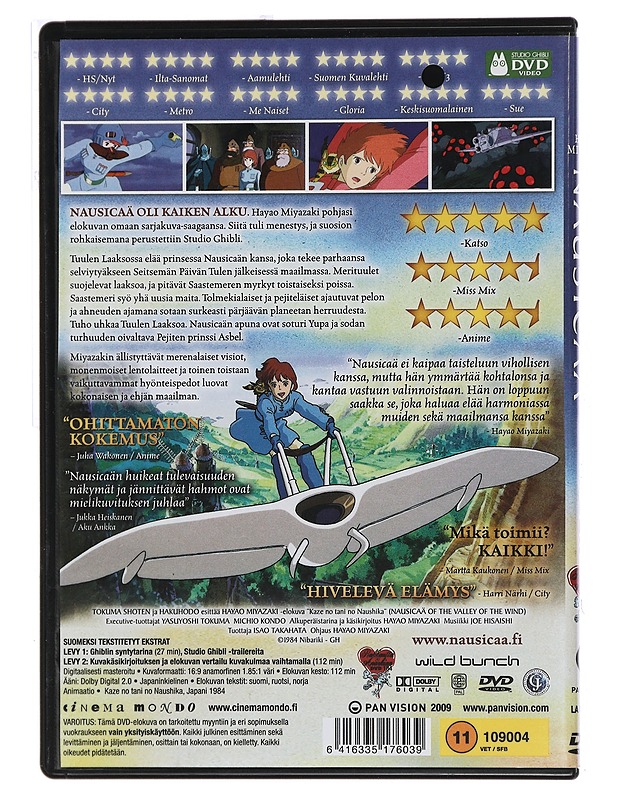 Tuulen Laakson Nausicaä - DVD - DVD-elokuvat - 10105451528 - 1
