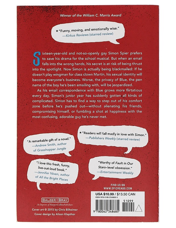 Simon vs. the Homo Sapiens Agenda - Becky Albertalli - Nuorten kirjat - 10105451576 - 1