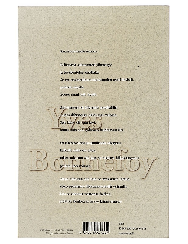 Douve puhuu - Bonnefoy, Yves - Romaanit ja novellit - 10105451692 - 1