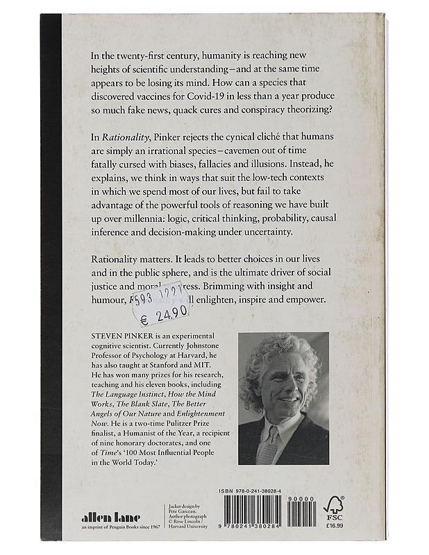 Rationality : what it is, why it seems scarce, why it matters - Pinker, Steven - Tietokirjat ja oppaat - 10105452033 - 1