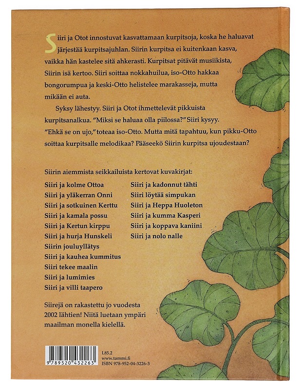 Siiri ja kaino kurpitsa - Nopola, Tiina - Lastenkirjat - 10105452030 - 1