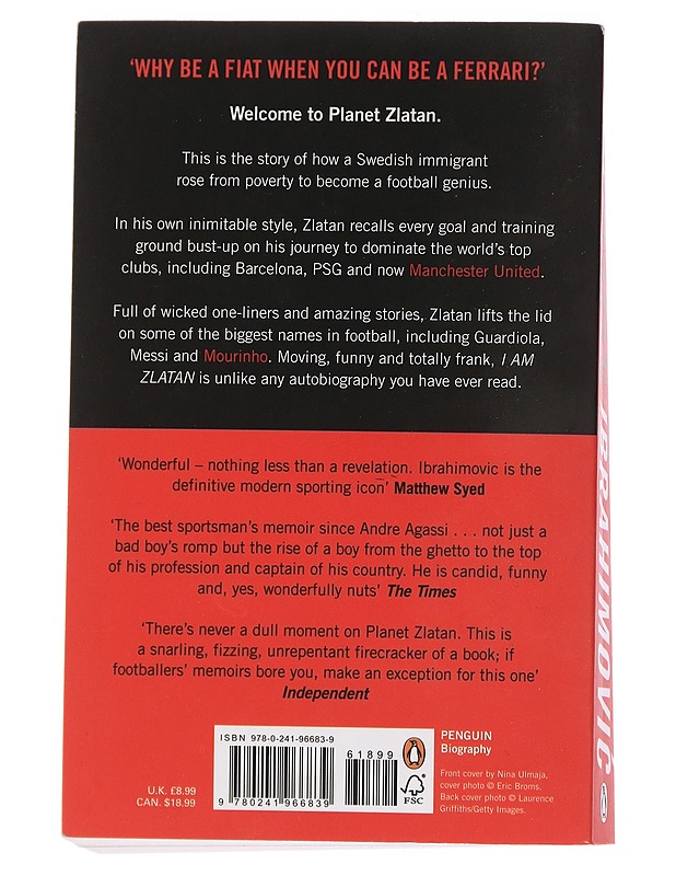 I am Zlatan Ibrahimovic - Ruth Urbom - Elämäkerrat ja muistelmat - 10105452046 - 1