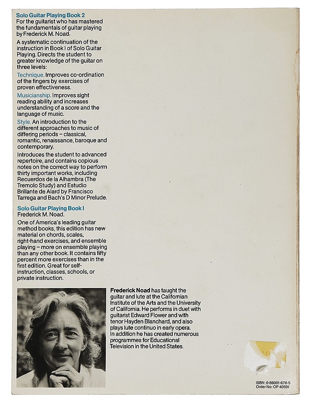 Solo guitar playing. Book 2 - Noad, Frederick M. - Harrastekirjat - 10105452156 - 1