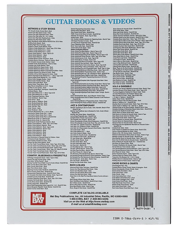 Championship flatpicking quitar - melbay - Musiikki- ja elokuvakirjat - 10105452187 - 1