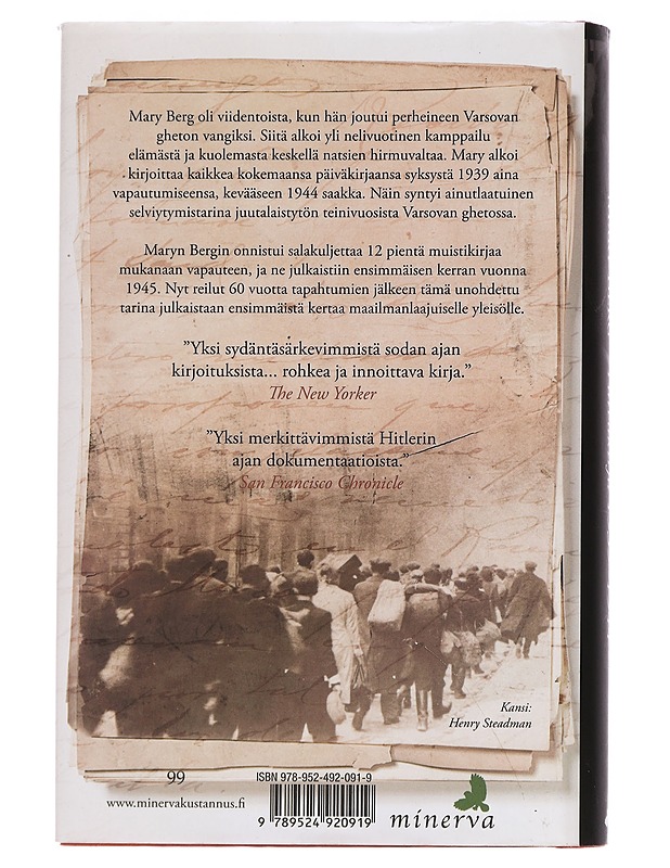 Päiväkirja 1939-1944 : kasvun vuodet Varsovan ghetossa - Berg, Mary - Elämäkerrat ja muistelmat - 10105452219 - 1