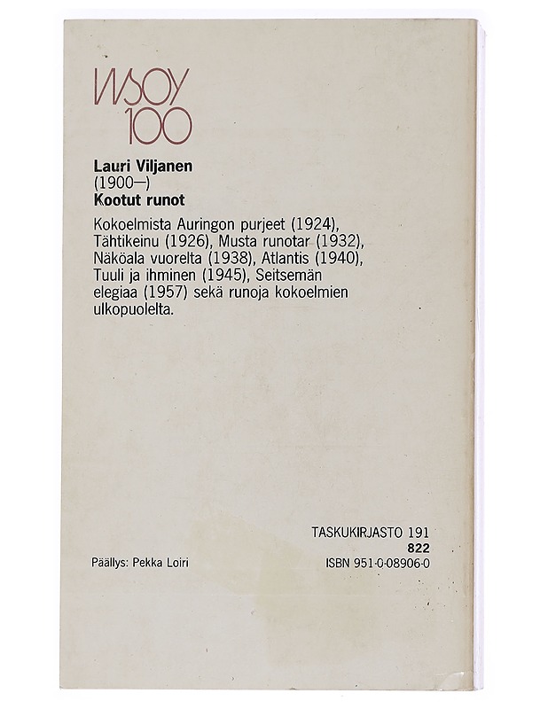 Kootut runot - Lauri Viljanen - Romaanit ja novellit - 10105452225 - 1