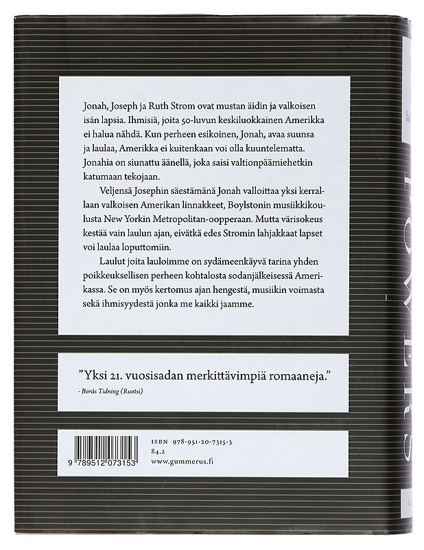 Laulut joita lauloimme - Powers, Richard - Kaunokirjallisuus - 10105452252 - 1