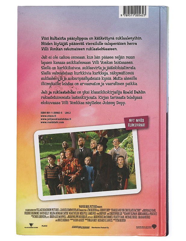 Jali ja suklaatehdas - Dahl, Roald - Lastenkirjat - 10105452256 - 1