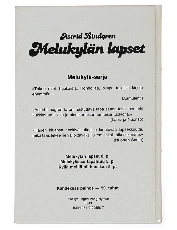 Melukylän lapset - Lindgren, Astrid - Lastenkirjat - 10105452279 - 1