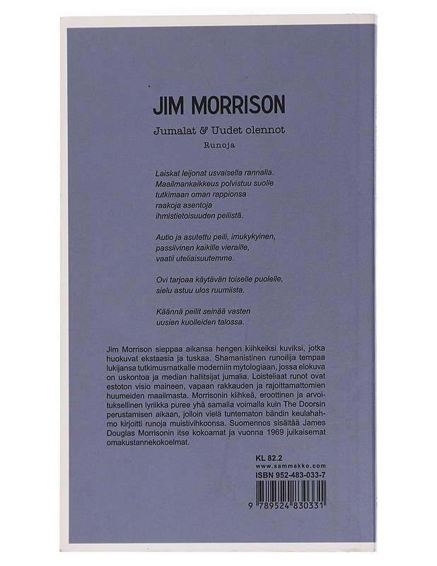 Jumalat & Uudet olennot : runoja - Morrison, Jim - Runot ja näytelmät - 10105452289 - 1