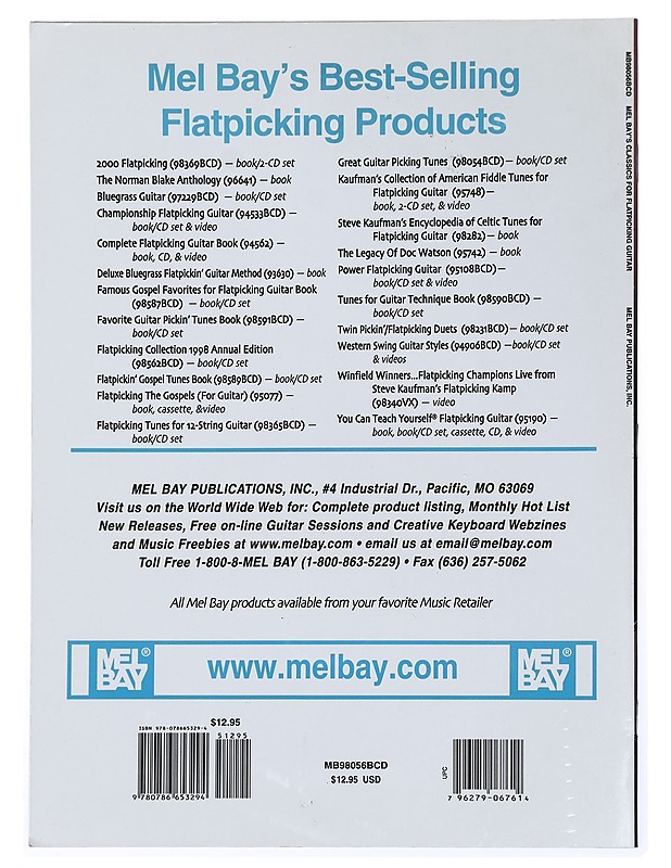 Classics for Flatpicking Guitar - Bay, Mel - Tietokirjat ja oppaat - 10105452312 - 1