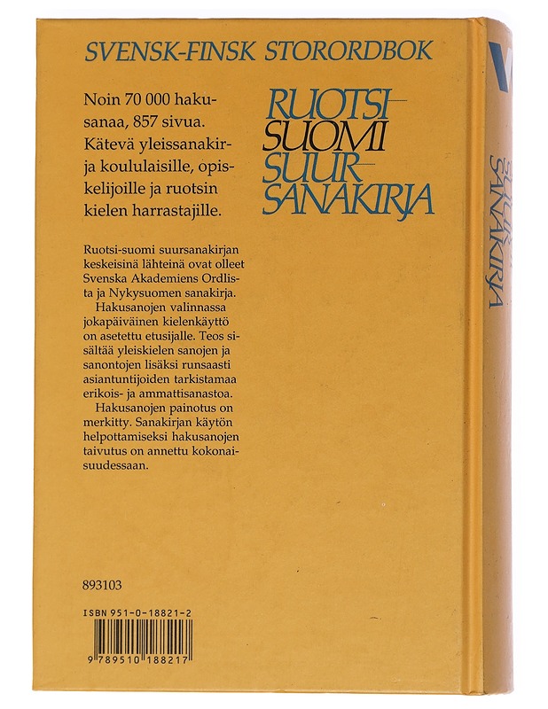Ruotsi-suomi Suursanakirja - Lea Lampén - Tietokirjat ja oppaat - 10105452366 - 1