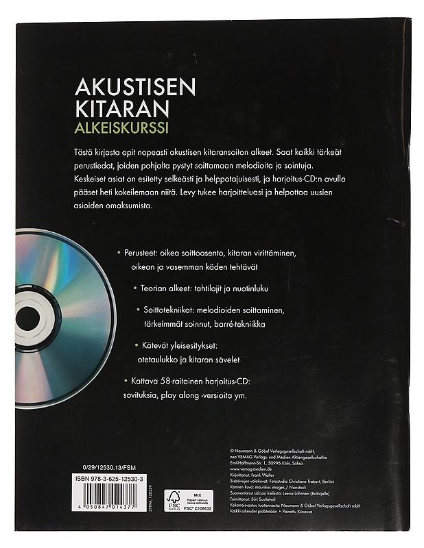 Akustisen kitaran alkeiskurssi : mukana harjoitus-CD - Walter, Frank - Harrastekirjat - 10105452428 - 1
