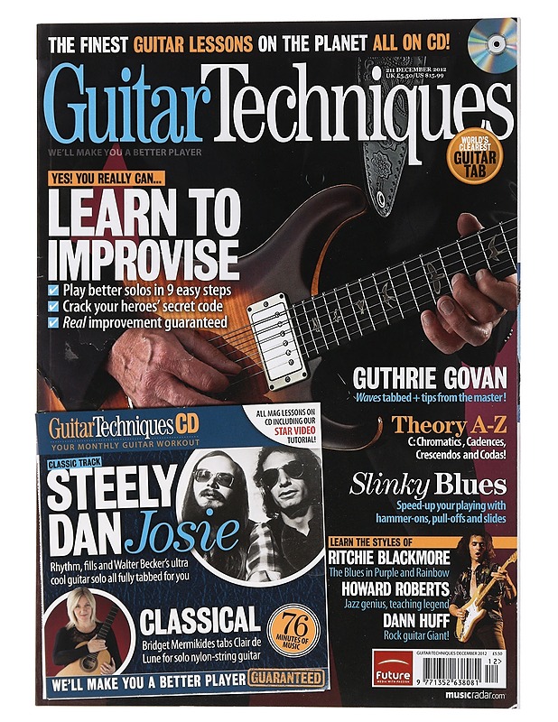 Guitar Techniques December  2012 - Musiikki- ja elokuvakirjat - 10105452440 - 0