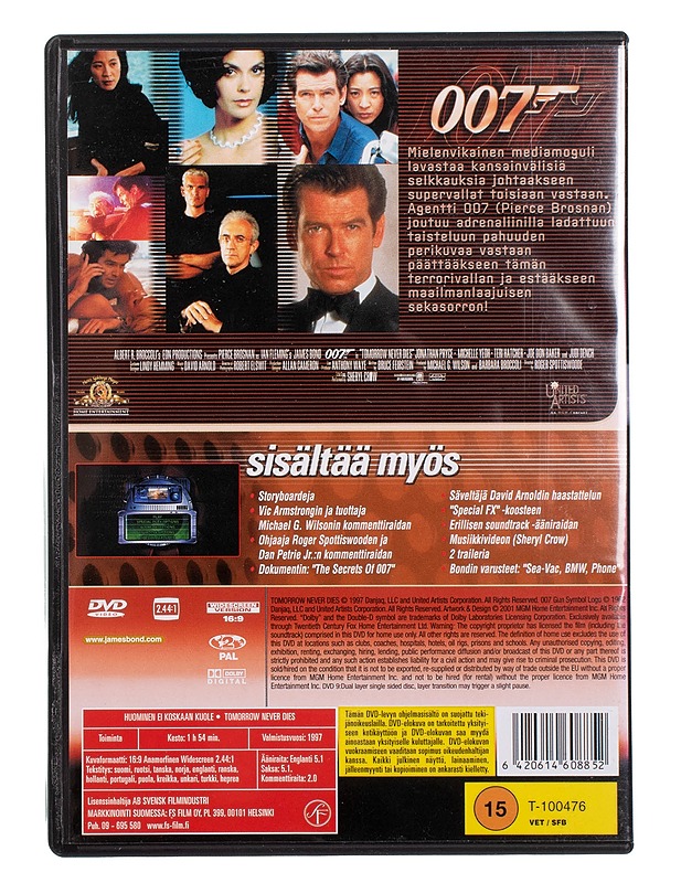 007: Huominen Ei Koskaan Kuole - DVD - DVD-elokuvat - 10105452519 - 1