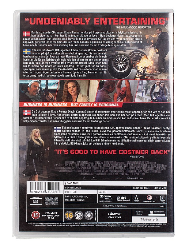 3 Days To Kill - DVD - DVD-elokuvat - 10105452553 - 1