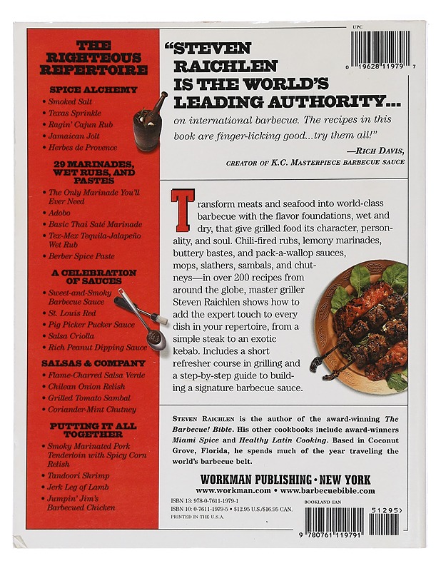 Barbecue Bible: Sauces, Rubs and Marinades, Bastes, Butters & Glazes - Raichlen, Steven - Ruokakirjat - 10105452565 - 1