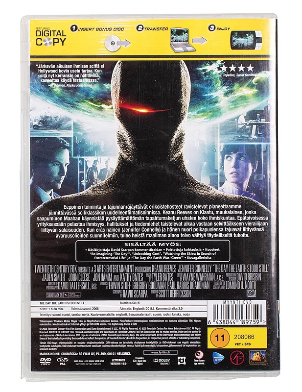 Päivä Jona Maailma Pysähtyi - DVD - DVD-elokuvat - 10105452566 - 1