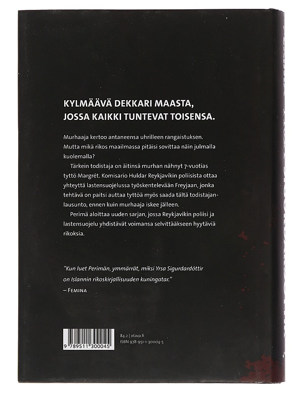 Perimä - Yrsa Sigurðardóttir - Jännitys ja dekkarit - 10105452643 - 1