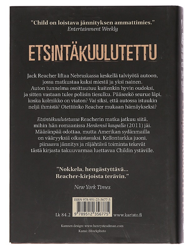 Etsintäkuulutettu - Child, Lee - Jännitys ja dekkarit - 10105452640 - 1