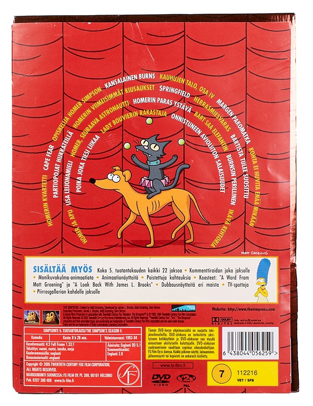 The Simpsons, kausi 5 - DVD - DVD-elokuvat - 10105452642 - 1