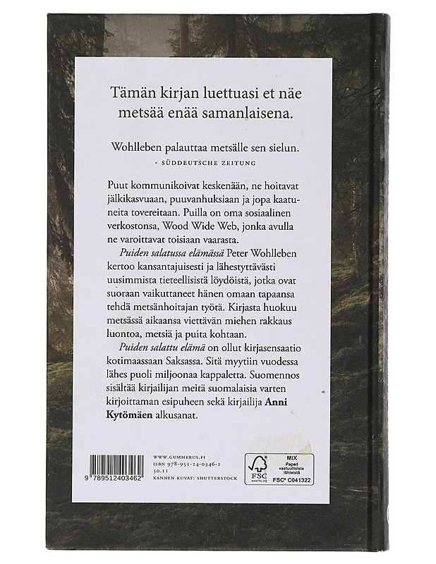 Puiden salattu elämä : kasvimaailman kuninkaiden tunteista ja viestinnästä - Wohlleben, Peter - Harrastekirjat - 10105452767 - 1