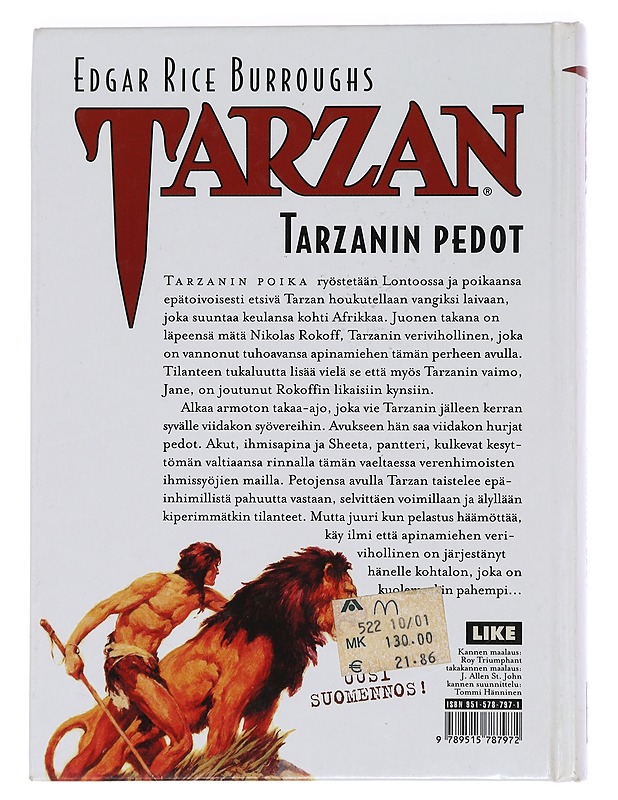 Tarzanin pedot - Burroughs, Edgar Rice - Nuorten kirjat - 10105452773 - 1