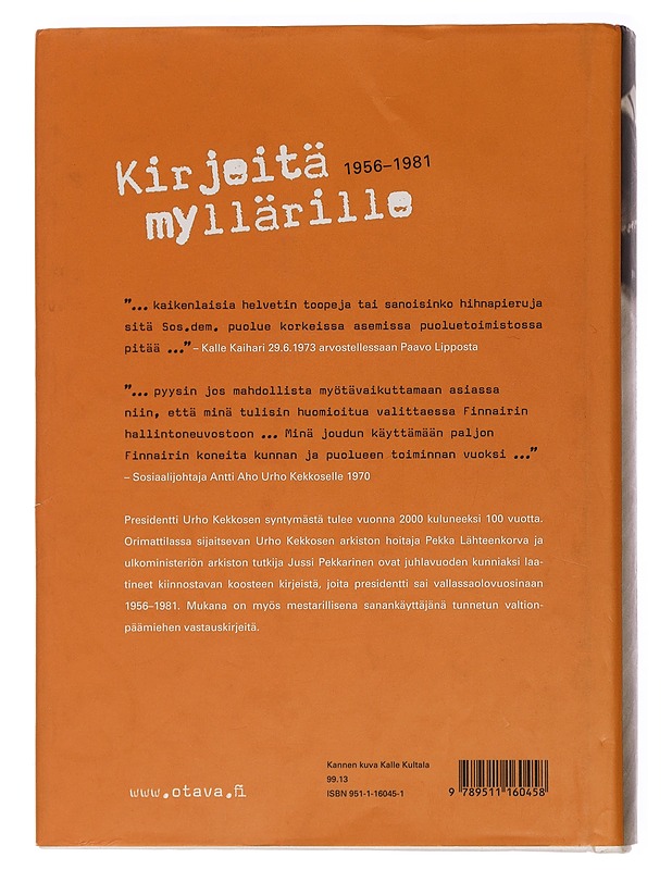 Kirjeitä myllärille 1956-1981 - Lähteenkorva, Pekka - Elämäkerrat ja muistelmat - 10105452851 - 1
