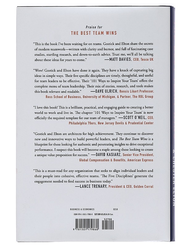 The Best Team Wins :The new science of high performance - Adrian Gostick and Chester Elton - Tietokirjat ja oppaat - 10105452950 - 1