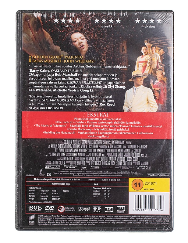 Geishan muistelmat - DVD - DVD-elokuvat - 10105452957 - 1