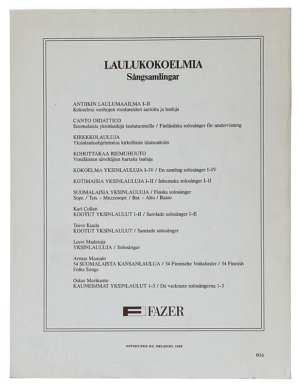 Kootut yksinlaulut - Kuula, Toivo - Musiikki- ja elokuvakirjat - 10105452961 - 1