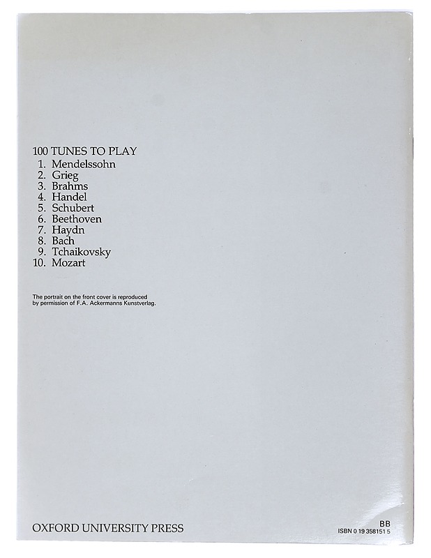 Tunes To Play Book : 5 : Schubert 1797-1828 - Musiikki- ja elokuvakirjat - 10105452994 - 1