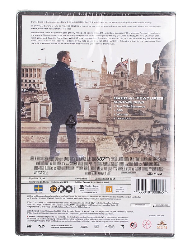 007 Skyfall - DVD - DVD-elokuvat - 10105452996 - 1