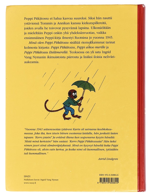 Minä olen Peppi Pitkätossu - Lindgren, Astrid - Lastenkirjat - 10105453003 - 1