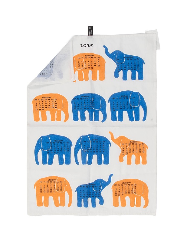 FINLAYSON Elefantti Kalenteri 2025 kalenteripyyhe - Designsuosikit - 10105453013 - 0